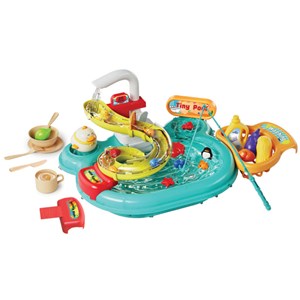 اسباب بازی سینک ظرفشویی و سرسره ماهی آبی Dream Play Pool 2 in 1_اسباب بازی لوازم خانگی